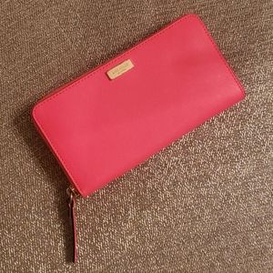 Kate Spade Zipper Wallet in Cherry